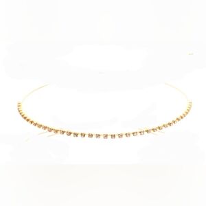 Elegant Gold Thin Rhinestone Headband BNIB